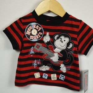 Monkey music t shirt from baby rebels 3-6m